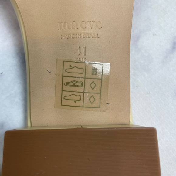 Anthropologie Maeve Coralie Raffia Striped Square Toe Slide Sandals Sz 41 - Picture 10 of 10